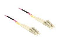 Síťový kabel - multirežim LC (M) do multirežim LC (M) - 0.5 m - 1.8 mm - optické vlákno - 50 / 125 mikron - OM4 - fialová