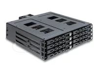 Delock - Skladovací mobilní rack - s zámkem - 2.5" - SATA 6Gb/s / SAS 12Gb/s - cerná