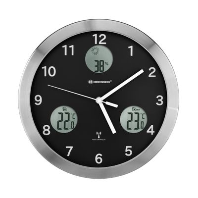 Nástěnné hodiny Bresser MyTime io 30 cm, černá