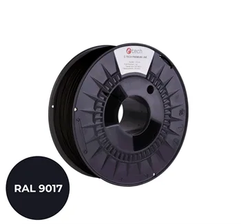Filament C-TECH PREMIUM LINE, TPU 90A, flexibilní, dopravní černá, RAL9017, 1,75mm, 1kg