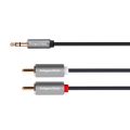 Kabel Jack 3.5mm stereo/2x Cinch 1,8 m KRUGER & MATZ KM1214 Basic