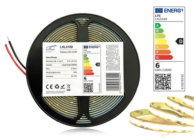 LED pásek 12V IP20 30W bílá teplá 5m LTC LXL5160