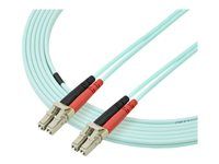 Startech 5m Fiber Optic Cable - 10 Gb Aqua - Multimode Duplex 50/125 - LSZH - LC/LC - OM3 - LC to LC Fiber Patch Cable - Patch kabel - multirežim LC (M) do multirežim LC (M) - 5 m - 5 m - optické vlákno - duplex - 50 / 125 mikron - vode - barva - pro P/N: MASFP10GBSR, SFP10GBLRMST, SFP10GBSRST, SFP10GSRSST, SFP10GSRXST, SV565FXHD4KU