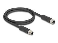 M12 Cable L-coded 4 pin male to female P