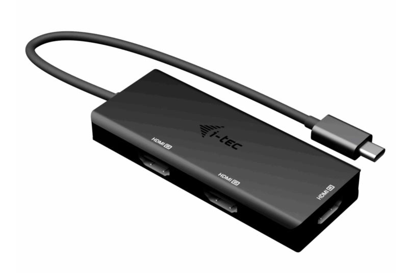 i-tec USB-C Triple 4K HDMI Video Adapter, Power Delivery 100W