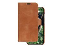 Pouzdro s klopou pro mobilní telefon - písmové hnědé úplety z udržitelné kůže - bronz - pro Samsung Galaxy S23+