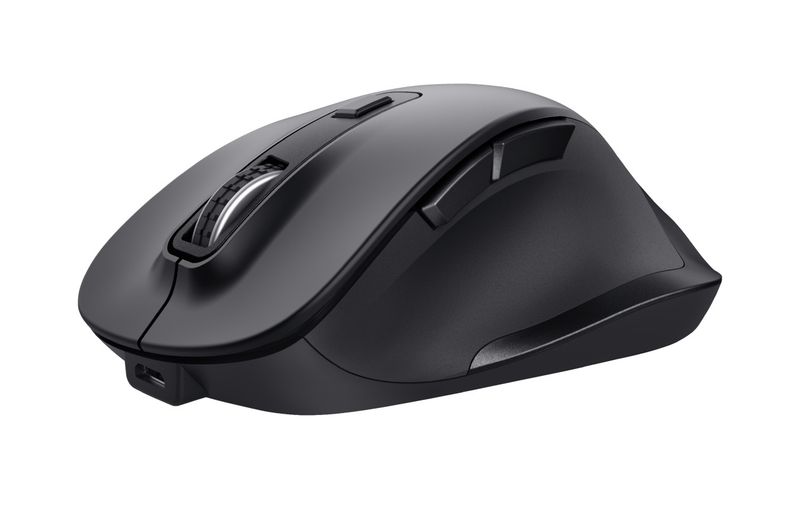 TRUST Fyda/Ergonomická/Optická/Pro praváky/2 400 DPI/Bezdrátová USB/Černá