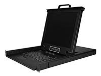 StarTech 16 Port Rackmount KVM Console w/ Cables - Integrated KVM Switch w/ 17" LCD - 1U LCD KVM Drawer 50000 MTBF - USB + VGA Support (RKCONS1716K) - KVM konzole s prepínac KVM - 16 porty - PS/2, USB - 17" - pripevnitelný na regál - 1280 x 1024 @ 60 Hz - 250 cd/m² - 1000:1 - 5 ms - VGA - cerná - 1U