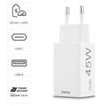 HAMA Rýchlonabíjačka, USB-C/A PD/QC 45W