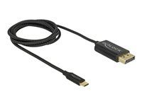 Kabel DisplayPort - USB-C (M) do DisplayPort (M) - DisplayPort 1.2 - 1 m - podporuje 4K, USB napájení - černá