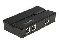 USB periferní sharing switch - 2 x USB 2.0 - pro připevnění na zeď, umožňuje montáž na povrchy