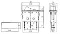 Přepínač kolébkový 3pol./3pin (ON)-OFF-(ON) 250V/15A černý