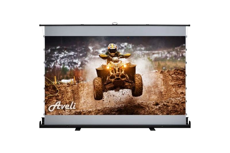Plátno AVELI PREMIUM,floor up manual,black,221x124(16:9) 100"