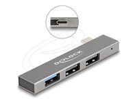 3 Port Slim USB Hub with USB Type-C to