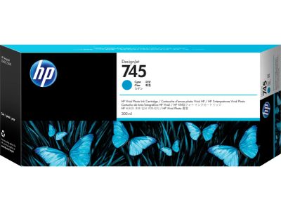 HP 745 inkoustová náplň azurová, F9K03A