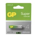 Baterie AAA (R03) alkalická GP Super 4ks