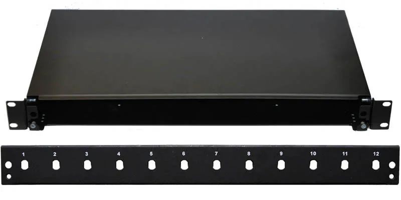 19" Optická vana 12xST simplex včetně kazety černá