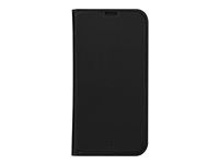 Pouzdro s klopou pro mobilní telefon - polyuretan (PU), plast - černá - pro Apple iPhone 14 Pro