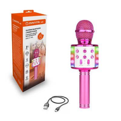 MANTA MIC21-PKL LED, Bezdrátový karaoke mikr/repr