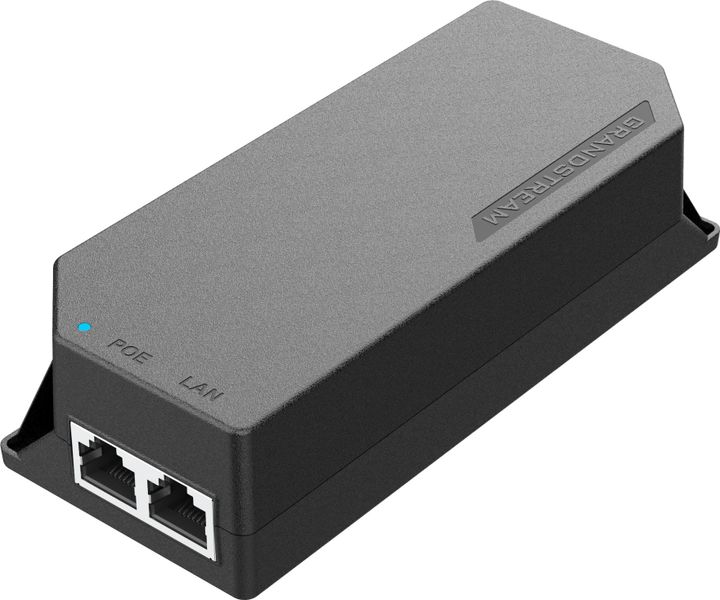 Grandstream Poe Injector GS-POE15W-MG,802.3af, 1x 2,5Gbps RJ45 IN/OUT, 20W