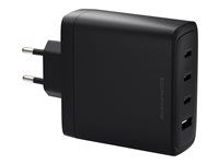 Síťový adaptér - 140 Watt - 4 výstupní konektory (3 x USB-C, USB) - černá