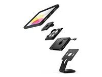 Compulocks Universal Tablet Magnetic Core Counter Stand or Wall Mount Plus Hub - Montážní sada (stojan) - pro tablet - univerzální, magnetický - cerná - upevnitelné na stul, montáž na stenu