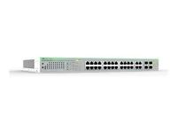 Allied Telesis AT iGS950/28PS - Přepínač - inteligentní - 24 x 10/100/1000 (PoE+) + 4 x combo 100/1000 SFP/RJ-45 - proudění vzduchu ze strany na stranu - desktop, pro připevnění na zeď, Lze montovat do rozvaděče - PoE+ (370 W) - kompatibilní s TAA