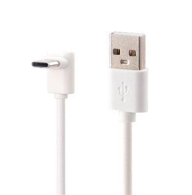 PremiumCord USB C-USB A, zahnutý, bílý, 2m