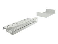 Záslepný patch panel keystone - montáž na stěnu, montáž na kolejnici DIN - šedá - 12 portů