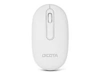 Myš - pravák a levák - optický - 3 tlačítka - bezdrátový - 2.4 GHz, Bluetooth - bezdrátový přijímač USB - bílá