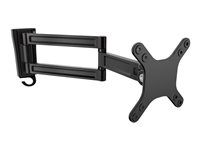 Dual Swivel - Supports 13'' to 34'' Monitors - VESA Monitor / TV Wall Mount - Wall Mount Swivel Monitor Arm - Black (ARMWALLDS) - Montážní sada (montážní deska, šrouby, alarm monitoru) - nastavitelné rameno - pro Displej LCD - hliník - černá - velikost obrazovky: 13"-34" - montáž na stěnu