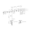 SBOX LCD-352/2-3, 2 Držiak na stôl, 17" - 32"