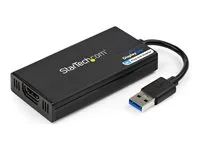 USB to HDMI Adapter (USB32HD4K) - Kabel adaptéru - kompatibilní s TAA - USB typ A s piny (male) do HDMI se zdířkami (female) - 20 cm - černá - USB napájení + audio - pro P/N: HDDVIMM3, HDMM12, HDMM15, HDMM1MP, HDMM2MP, HDMM3, HDMM3MP, HDMM50A, HDMM6, HDPMM50