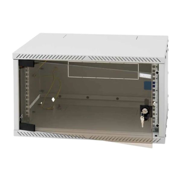 19"rozvaděč jednodílný 9U/400mm FLAT-PACK skl.dv.