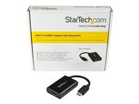 USB-C Display Adapter (CDP2HDUCP) - Video adaptér - USB-C s piny (male) do HDMI, USB-C (pouze napájení) se zdířkami (female) - černá - USB Power Delivery (60W), podpora 4K60Hz (4096 x 2160)