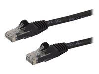 Startech 2m CAT6 Ethernet Cable, 10 Gigabit Snagless RJ45 650MHz 100W PoE Patch Cord, CAT 6 10GbE UTP Network Cable w/Strain Relief, Black, Wiring is UL Certified/TIA - Category 6 - 24AWG (N6PATC2MBK) - Patch kabel - RJ-45 (M) do RJ-45 (M) - 2 m - UTP - CAT 6 - lisovaný, provedení bez hrbolku - cerná