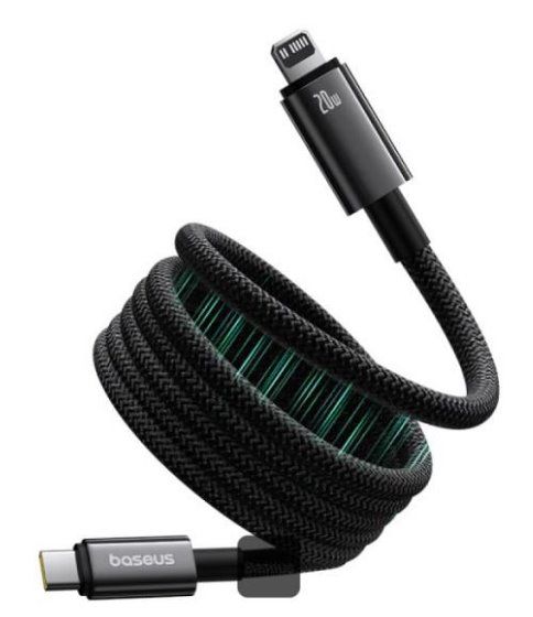 Baseus Magnetický nabíjecí kabel Tungsten USB-C/Lightning 1m 20W černý