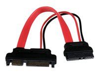Slim SATA (F) to SATA (M) - Slimline Serial ATA to SATA (SLSATAADAP6) - Adaptér SATA - Serial ATA 150/300/600 - Slimline SATA (F) do SATA combo (M) - červená