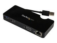 USB 3.0 Mini Docking Station w/ USB, GbE Ports - Portable Universal Laptop Travel Hub (USB3SMDOCKHV) - Dokovací stanice - USB - HDMI - 1GbE - pro P/N: ARMPIVOT, ARMPIVOTE, ARMPIVSTND, ARMSLIM, ARMUNONB