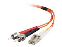 Síťový kabel - ST několik režimů (M) do multirežim LC (M) - 10 m - 10 m - optické vlákno - duplex - 50 / 125 mikron - OM2 - neobsahuje halogen - oranžová
