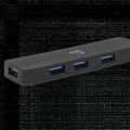 SBOX H-504, 4x USB 3.0 HUB, černý