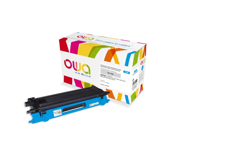 OWA Armor toner kompatibilní s Brother TN-135C, 4000st, modrá/cyan