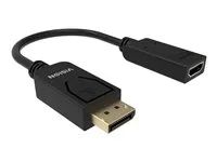 Video adaptér - DisplayPort s piny (male) do HDMI se zdířkami (female) - černá - podporuje 4K