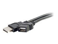 USB A to USB A Extension Cable - USB 2.0 - M/F - Kabel USB - USB (M) do USB (F) - 3 m - černá