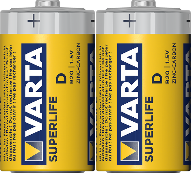 Varta SuperLife D 2x (ve fólii)