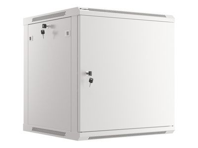 Lanberg racková skříň 19" nástěnná 12u/600x600 pro vlastní montáž s kovovými dveřmi šedá