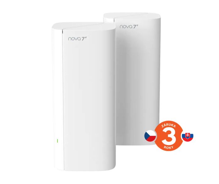 Tenda Nova EE3 Pro (2-pack) WiFi7 BE3600 Mesh Gigabit system, 6x GLAN/GWAN, WPA3, VPN, CZ app
