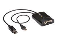 Dual-Link - Active DVI-D Adapter for Your Monitor / Display - USB Powered - 2560x1600 (DP2DVID2) - Adaptér DisplayPort / DVI - USB (pouze napájení), DisplayPort (M) do DVI-D (F) s jazýčkem - USB 2.0 / DisplayPort 1.2 - 37 cm - USB napájení, aktivní, podpora 2560 x 1600 (WQXGA) - černá