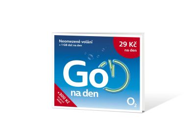 O2 Předplacená karta Go na den