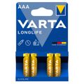 VARTA Baterie LONGLIFE LR03, AAA, 4ks